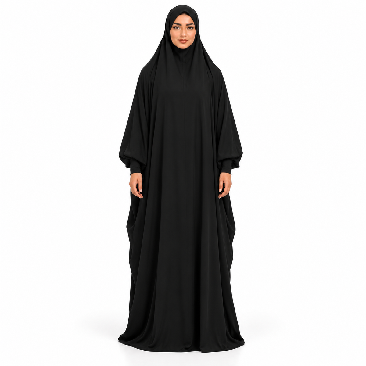 Elegant Black Full Coverage Islamic Jilbab