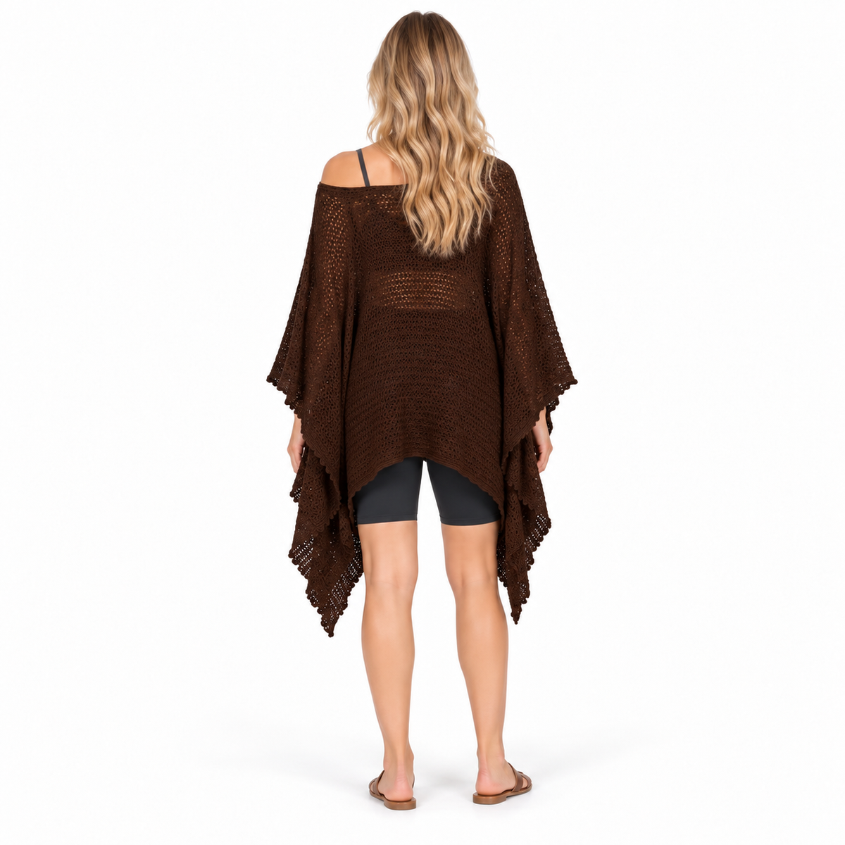 Elegant Brown Crochet Kaftan Tops Collection-4