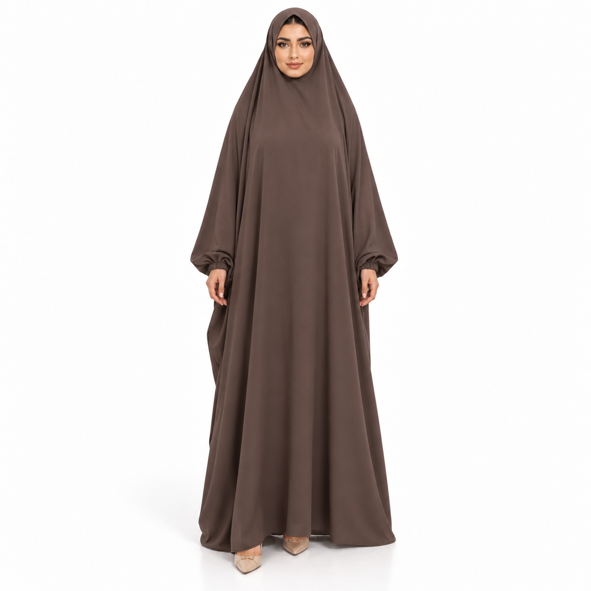 Elegant Chocolate Brown Full Coverage Jilbab