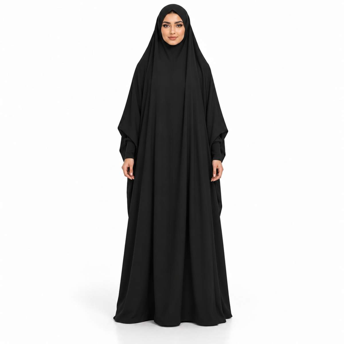 Elegant Black Full Coverage Islamic Jilbab