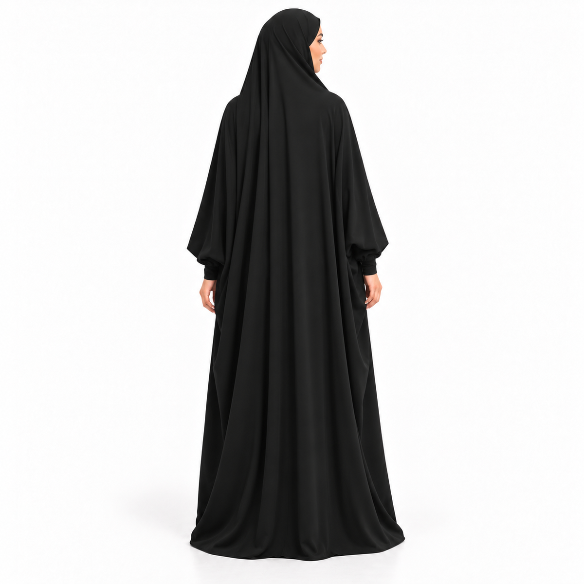 Elegant Black Full Coverage Islamic Jilbab-4