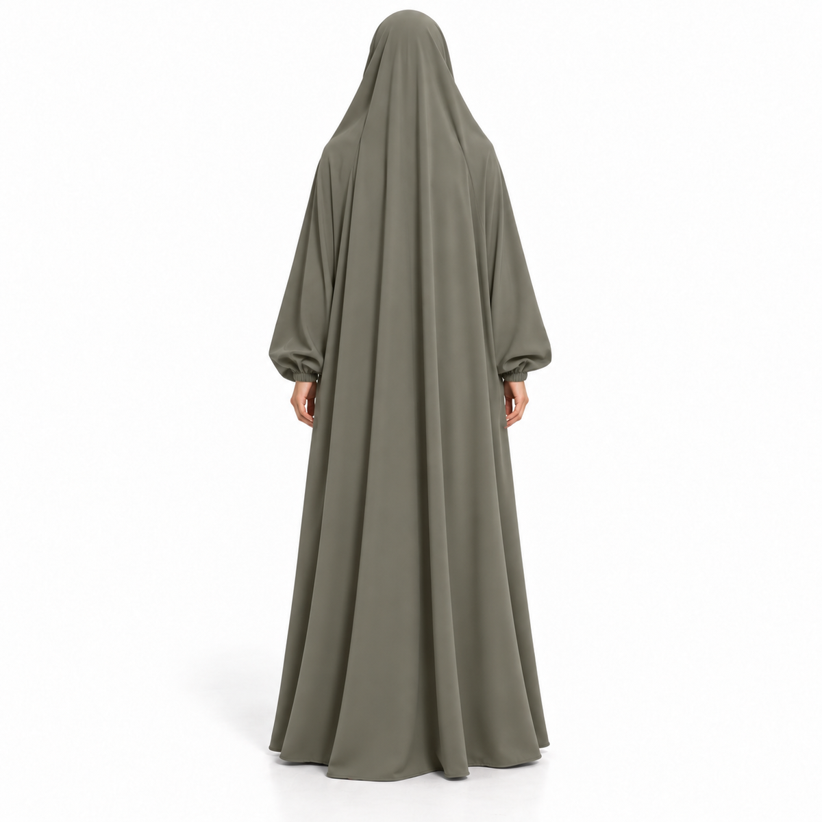 Elegant Army Green Full Coverage Jilbab-4