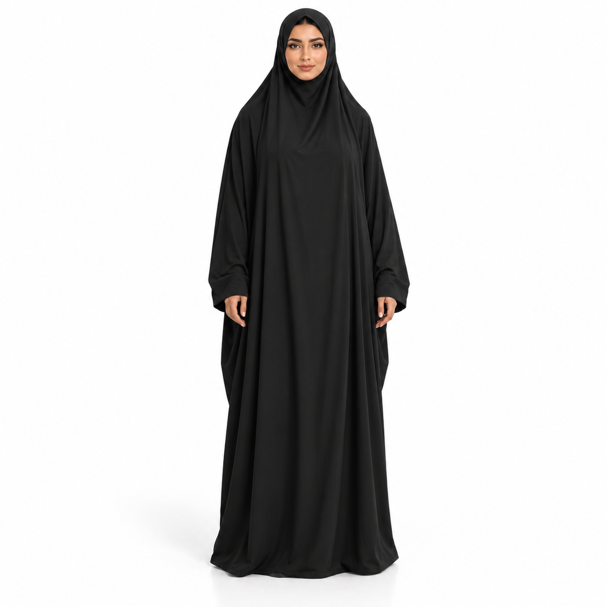 Elegant Black Loose Fit Women's Jilbab