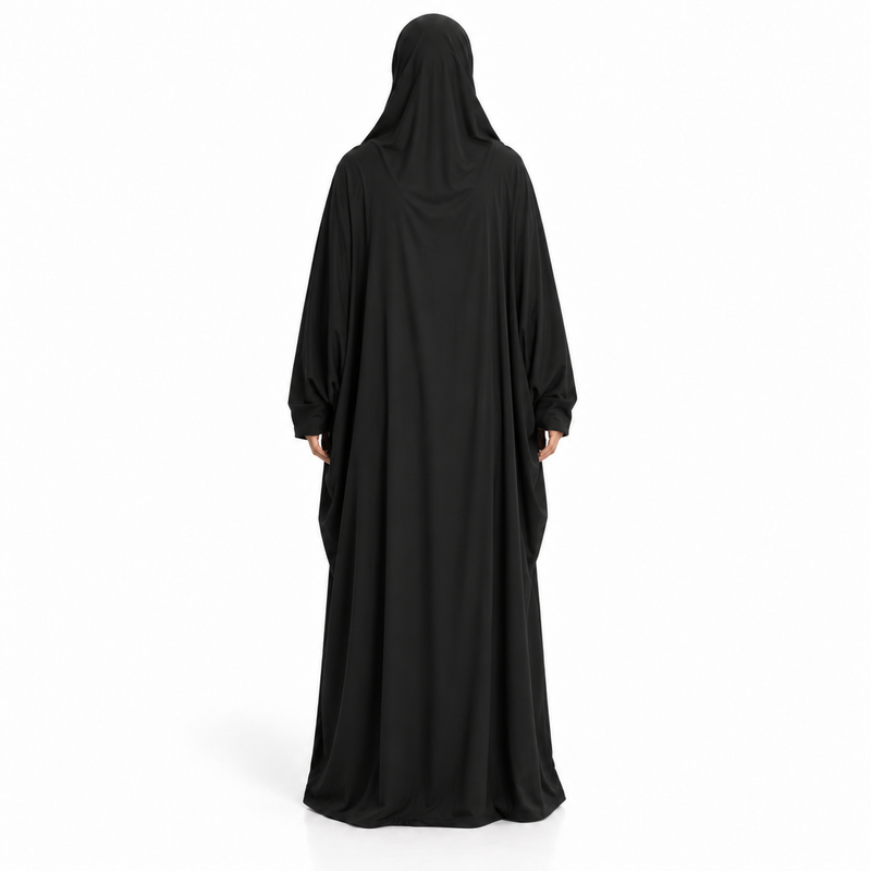 Elegant Black Loose Fit Women's Jilbab-4