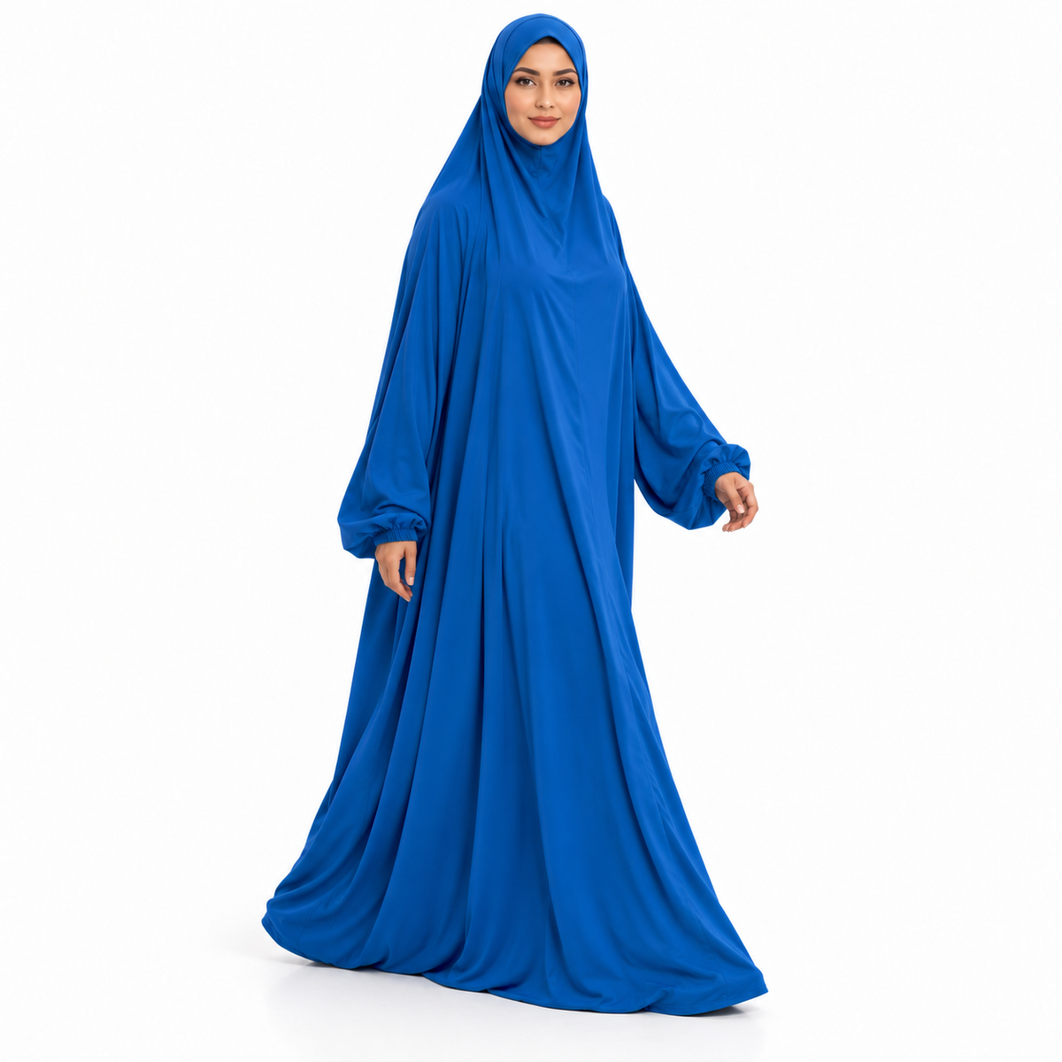 Elegant Blue Loose Fit Women's Jilbab-3