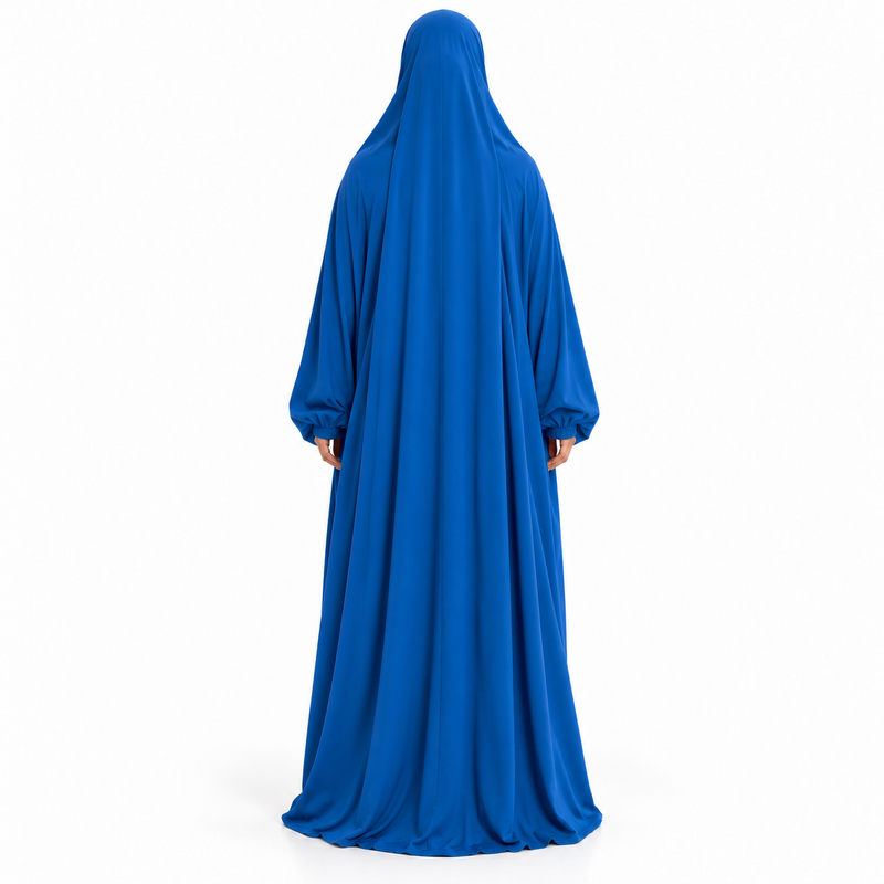 Elegant Blue Loose Fit Women's Jilbab-4