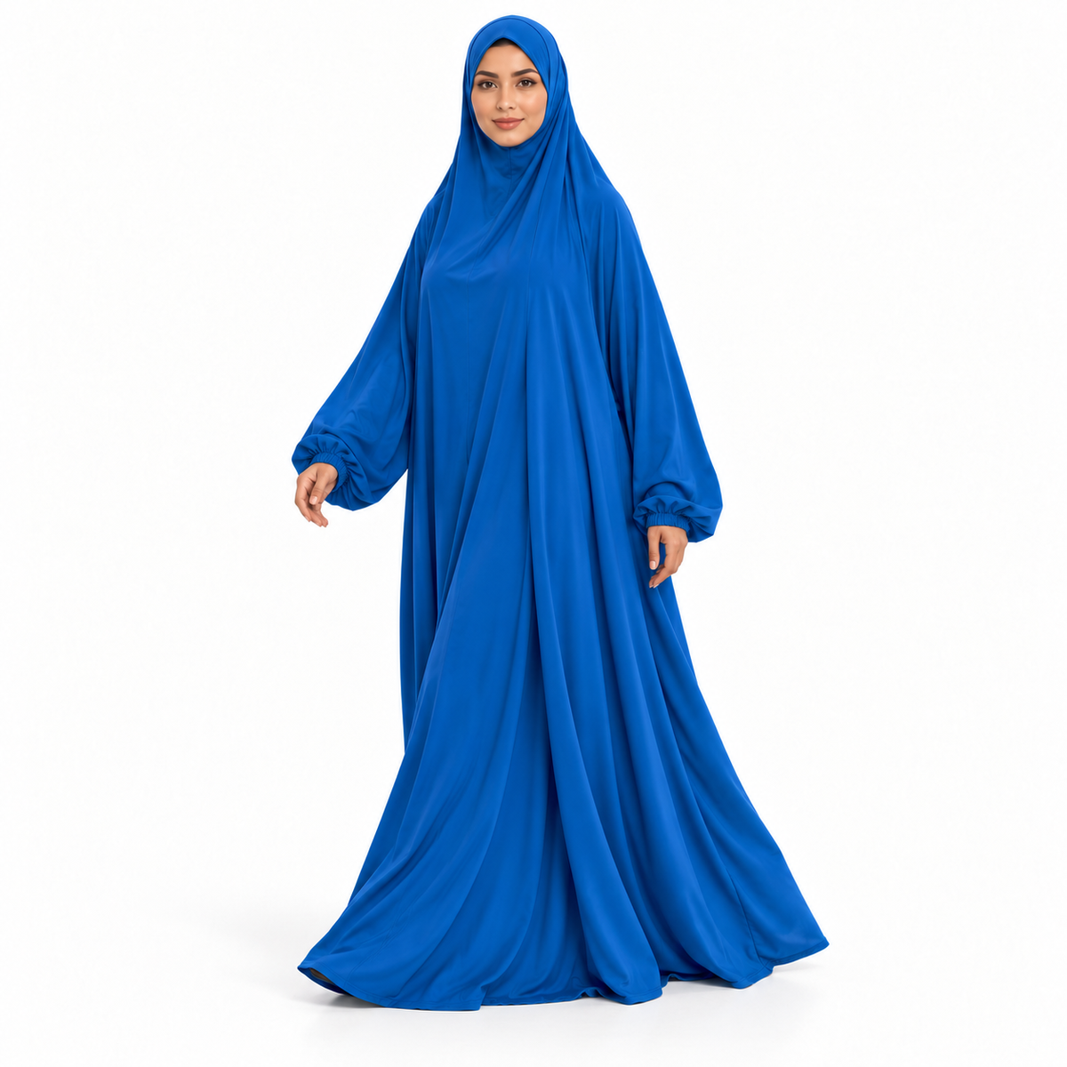 Elegant Blue Loose Fit Women's Jilbab-2