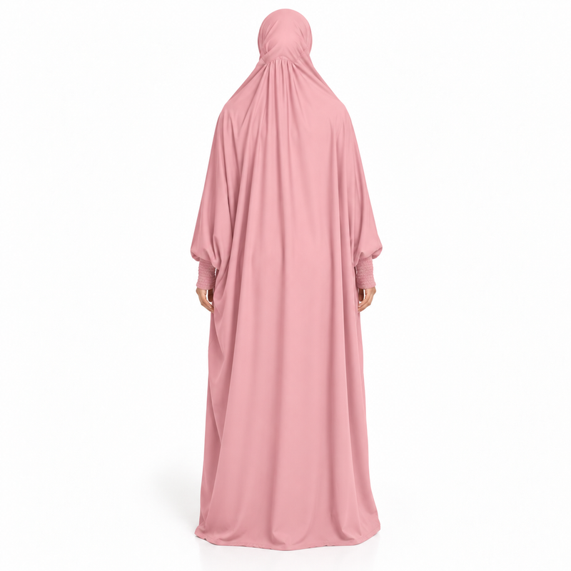 Elegant Pink Women's Loose Fitting Jilbab-4