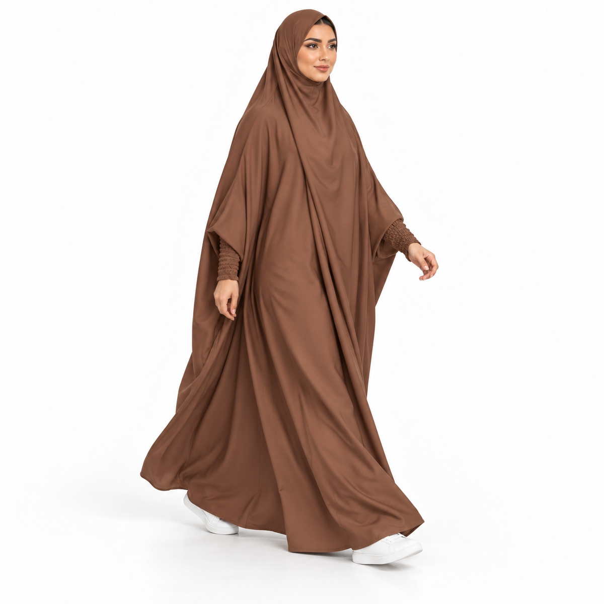 Elegant Caramel Brown Women's Modest Jilbab