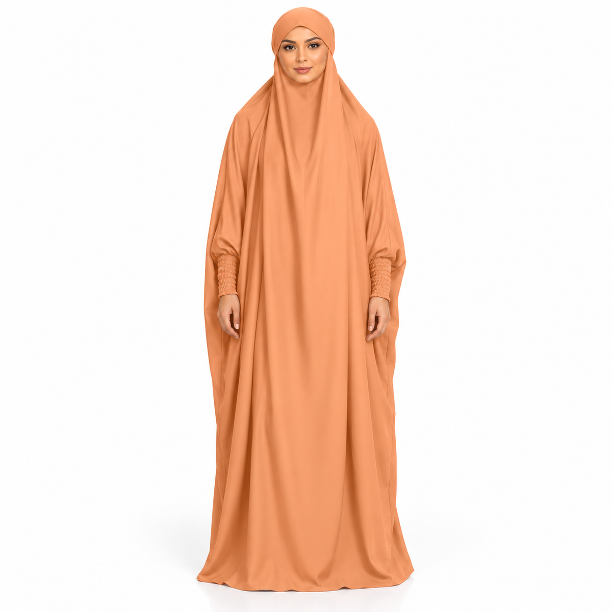 Elegant Orange Women's Loose Fitting Jilbab-1