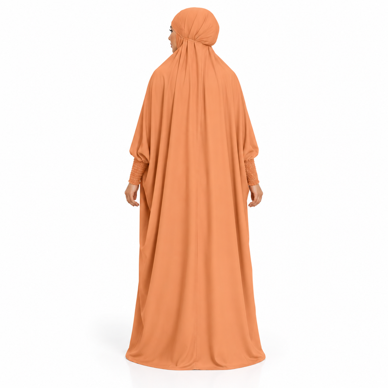 Elegant Orange Women's Loose Fitting Jilbab-4