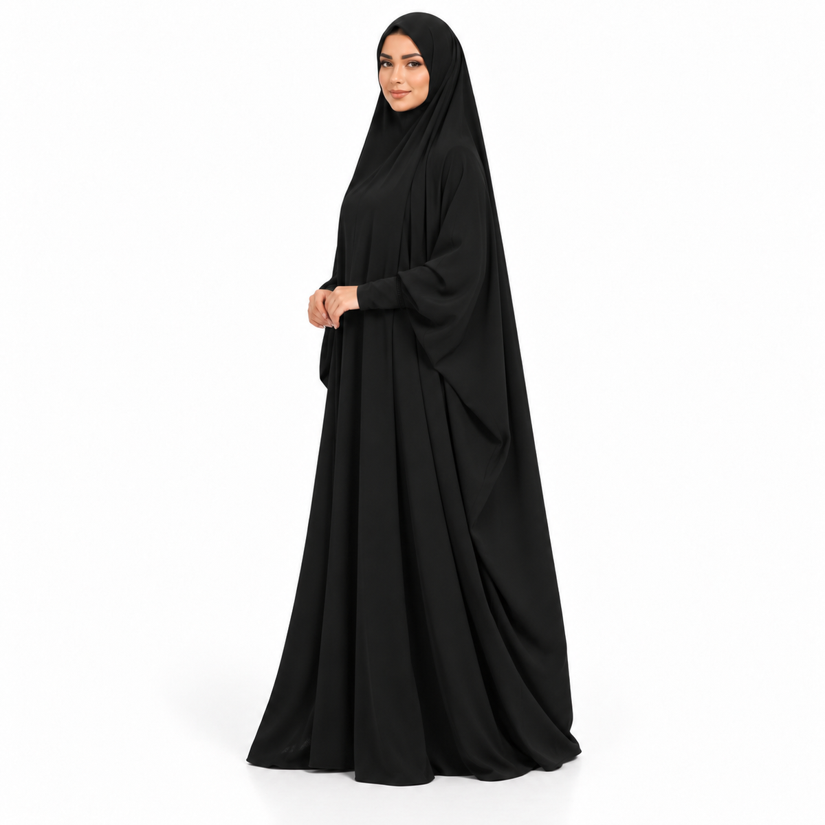 Elegant Black Full Coverage Islamic Jilbab