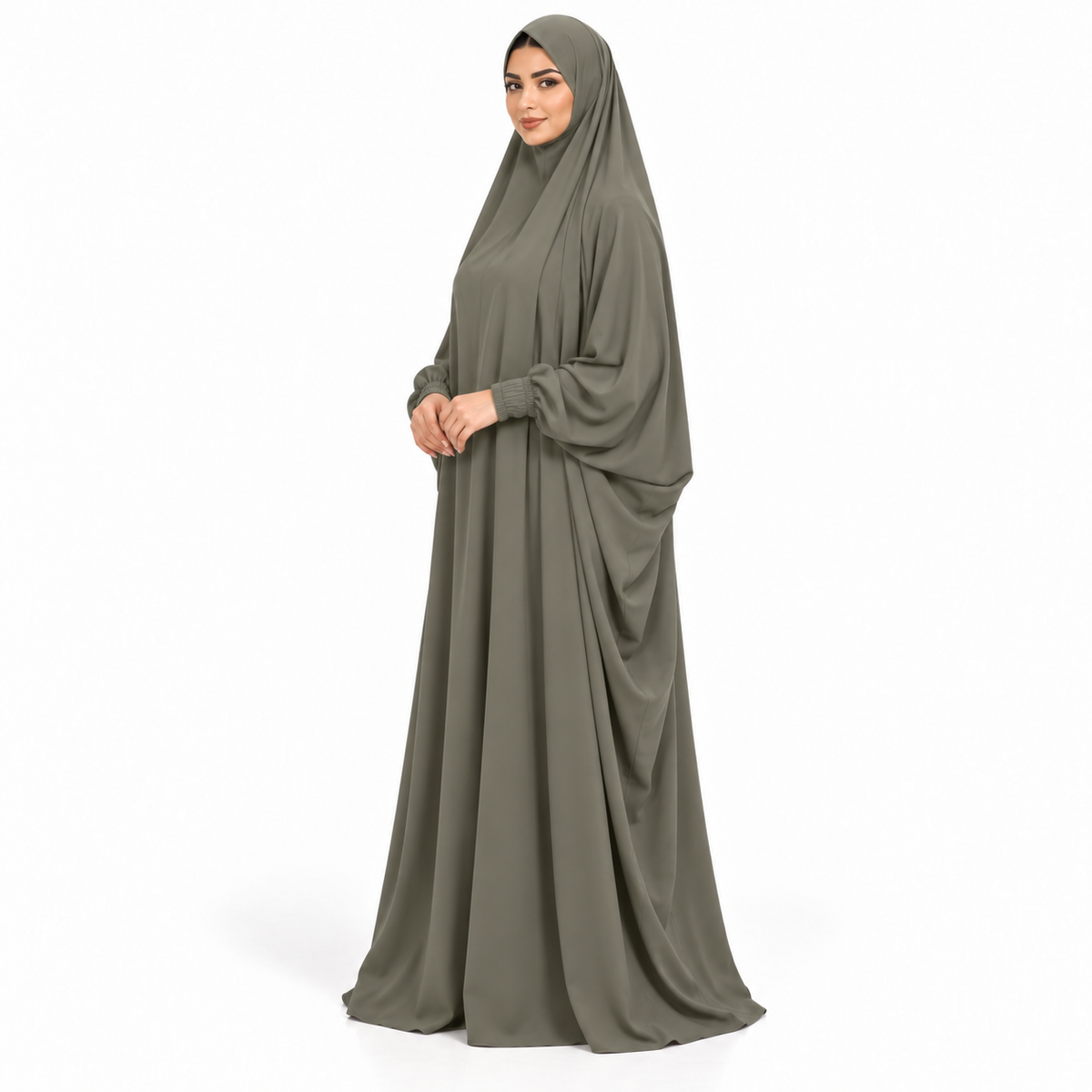 Elegant Army Green Full Coverage Jilbab