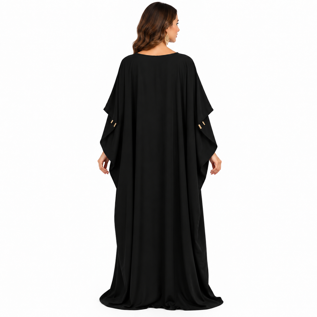 Black Gold Mandala Embellished Luxury Kaftan-4
