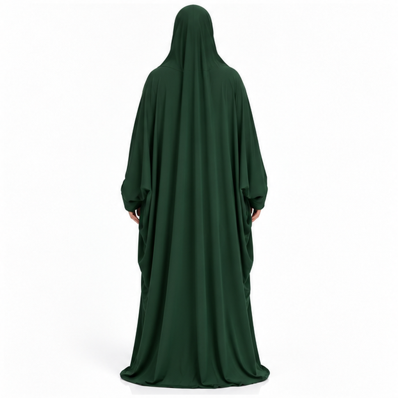 Elegant Forest Green Women's Jilbab Dress-4