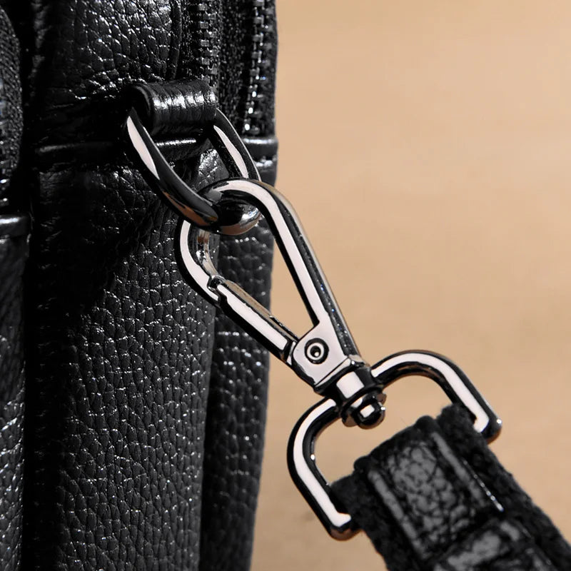 Genuine Leather Women's Casual Fashion Bag Women Messenger Bag Small Shoulder Bag Crossbody Bags for Real Cowhide Women Handbags-30