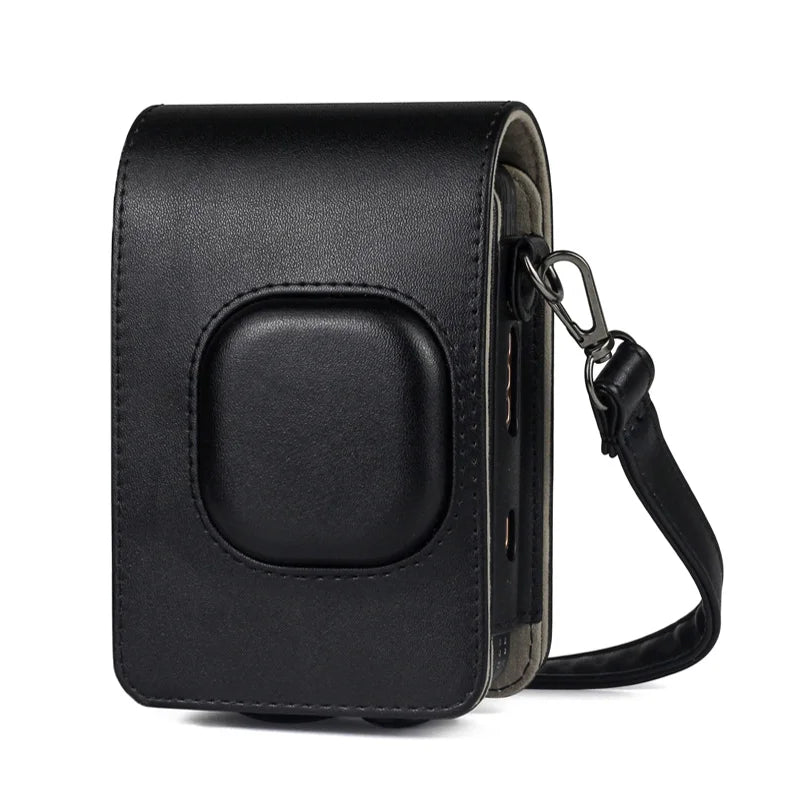 For FUJIFILM Instax Mini Liplay Hybird Instant Film Camera Retro PU Leather Case Carry Shoulder Bag Black Brown White-17