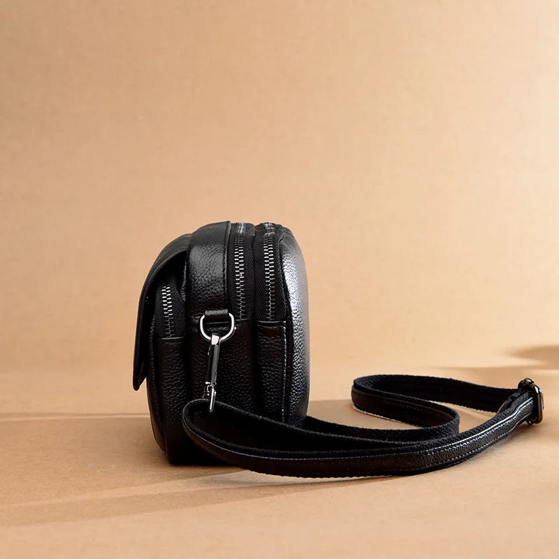 Genuine Leather Women's Casual Fashion Bag Women Messenger Bag Small Shoulder Bag Crossbody Bags for Real Cowhide Women Handbags-20