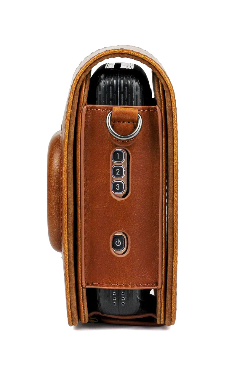 For FUJIFILM Instax Mini Liplay Hybird Instant Film Camera Retro PU Leather Case Carry Shoulder Bag Black Brown White-4