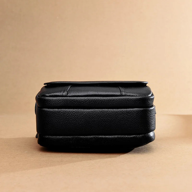 Genuine Leather Women's Casual Fashion Bag Women Messenger Bag Small Shoulder Bag Crossbody Bags for Real Cowhide Women Handbags-21