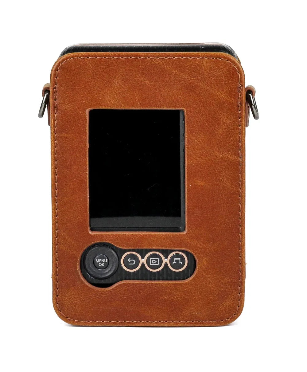 For FUJIFILM Instax Mini Liplay Hybird Instant Film Camera Retro PU Leather Case Carry Shoulder Bag Black Brown White-9