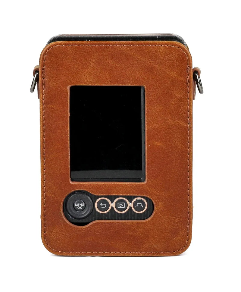 For FUJIFILM Instax Mini Liplay Hybird Instant Film Camera Retro PU Leather Case Carry Shoulder Bag Black Brown White-9