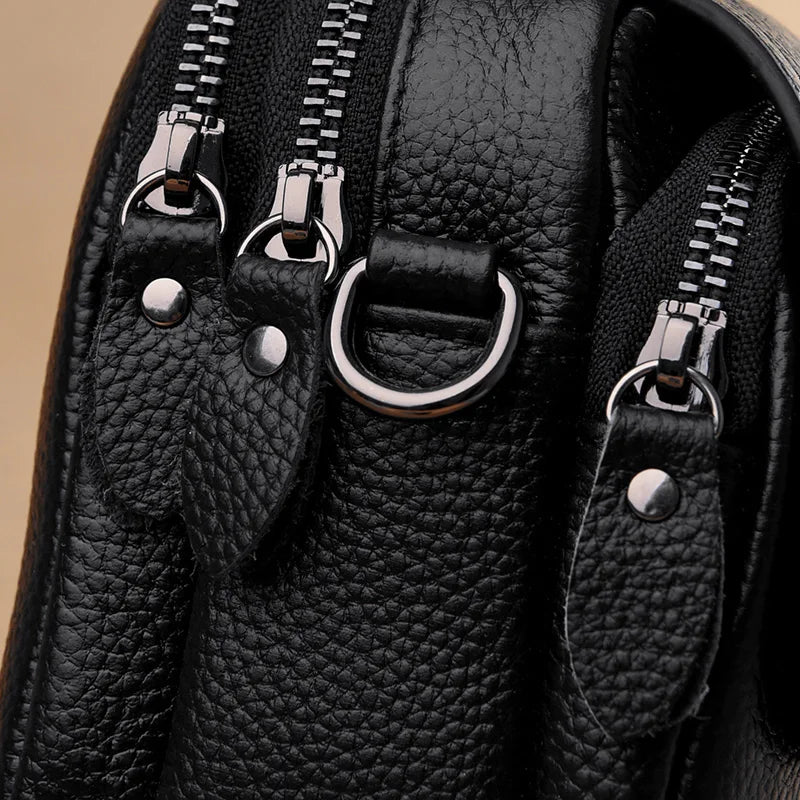 Genuine Leather Women's Casual Fashion Bag Women Messenger Bag Small Shoulder Bag Crossbody Bags for Real Cowhide Women Handbags-27