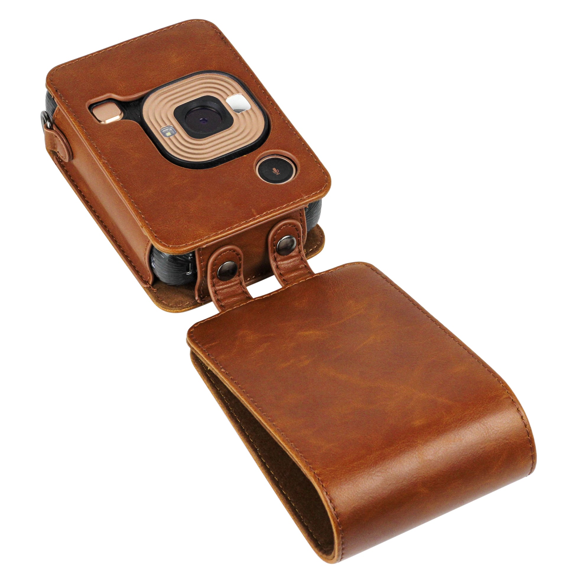 For FUJIFILM Instax Mini Liplay Hybird Instant Film Camera Retro PU Leather Case Carry Shoulder Bag Black Brown White-6