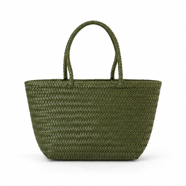 Olive Woven Everyday Carry Tote Bag-4