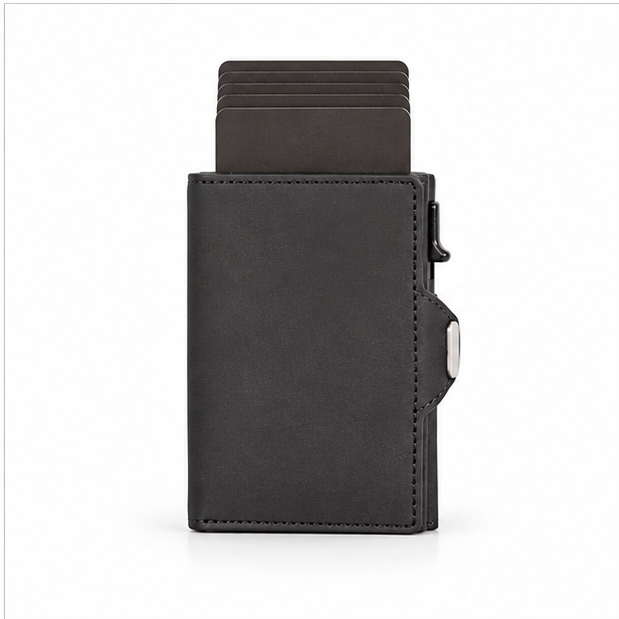Slim RFID Pop-Up Leather Card Wallet-4