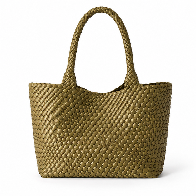 Olive Woven Everyday Carry Tote Bag-4
