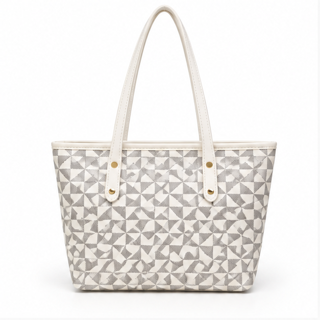 Elegant Geometric Pattern Everyday Shoulder Tote-4