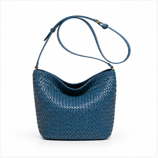 Woven Slouchy Adjustable Shoulder Bag Handbag-4