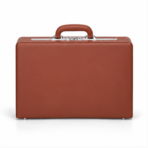 Premium Brown Leather Executive Business Briefcase-4