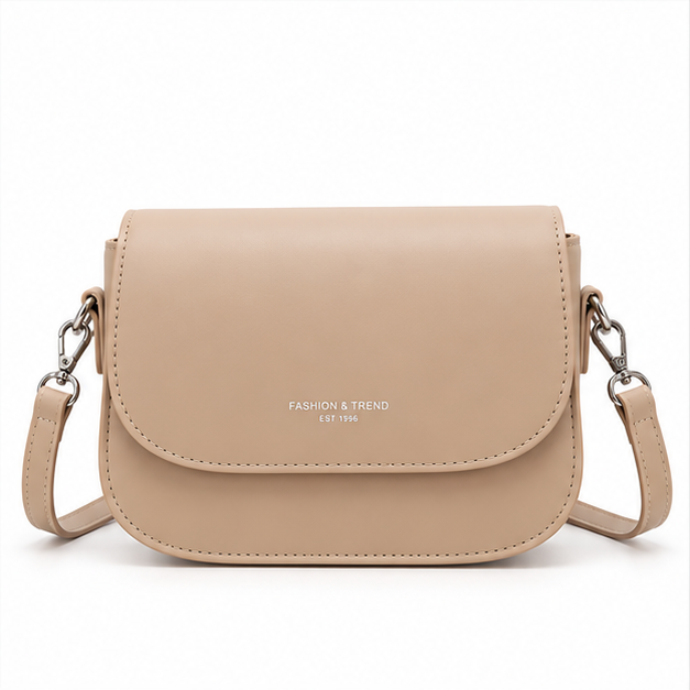 Elegant Minimalist Khaki Crossbody Shoulder Bag-4