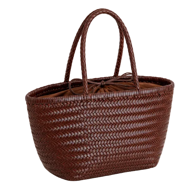 Coffee Brown Woven Everyday Tote Bag