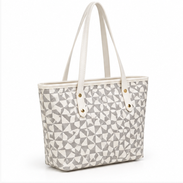 Elegant Geometric Pattern Everyday Shoulder Tote-1