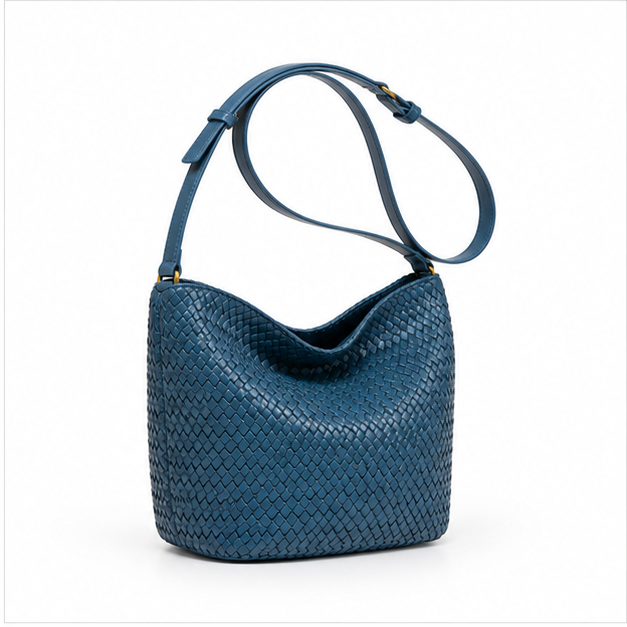 Woven Slouchy Adjustable Shoulder Bag Handbag-1