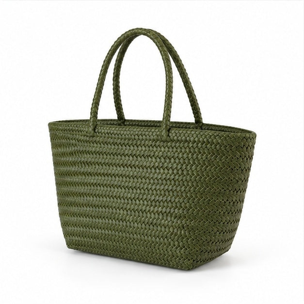 Olive Woven Everyday Carry Tote Bag-3