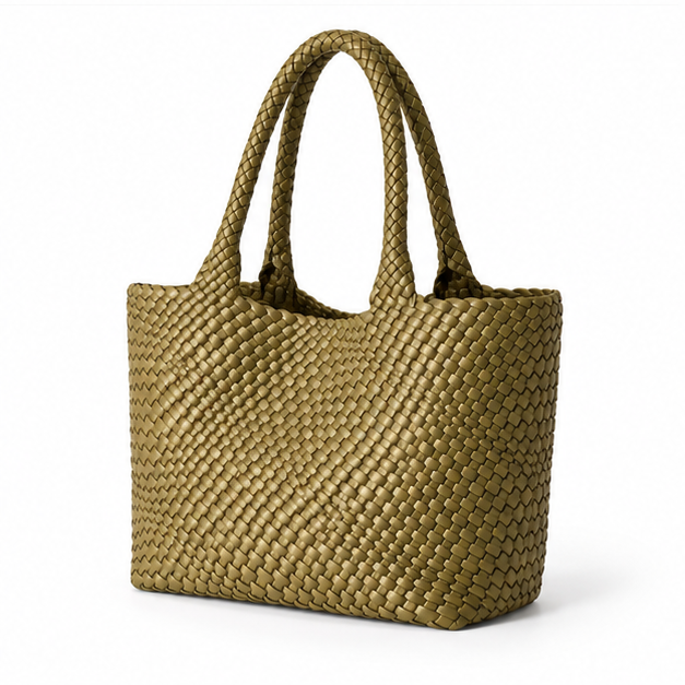 Olive Woven Everyday Carry Tote Bag-3