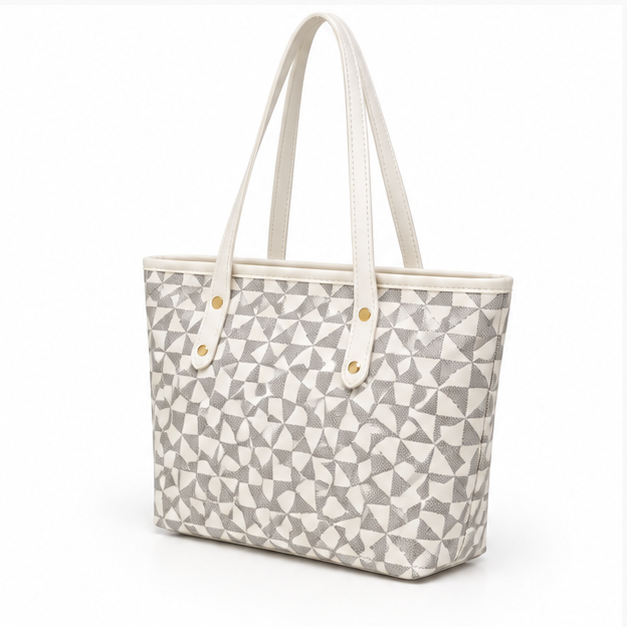 Elegant Geometric Pattern Everyday Shoulder Tote-3