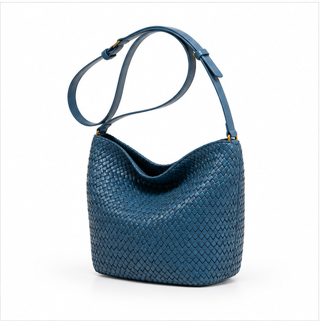 Woven Slouchy Adjustable Shoulder Bag Handbag-3