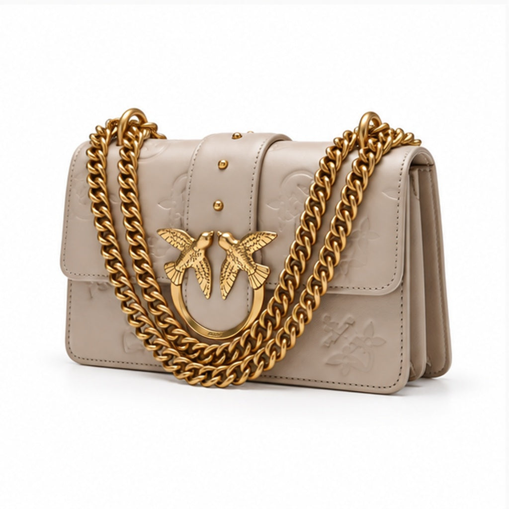 Elegant Apricot Bird Chain Shoulder Bag-3