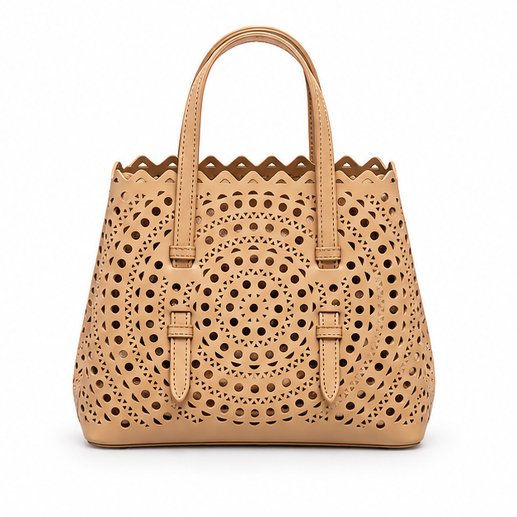 Elegant Laser Cut Tote Handbag Set-2