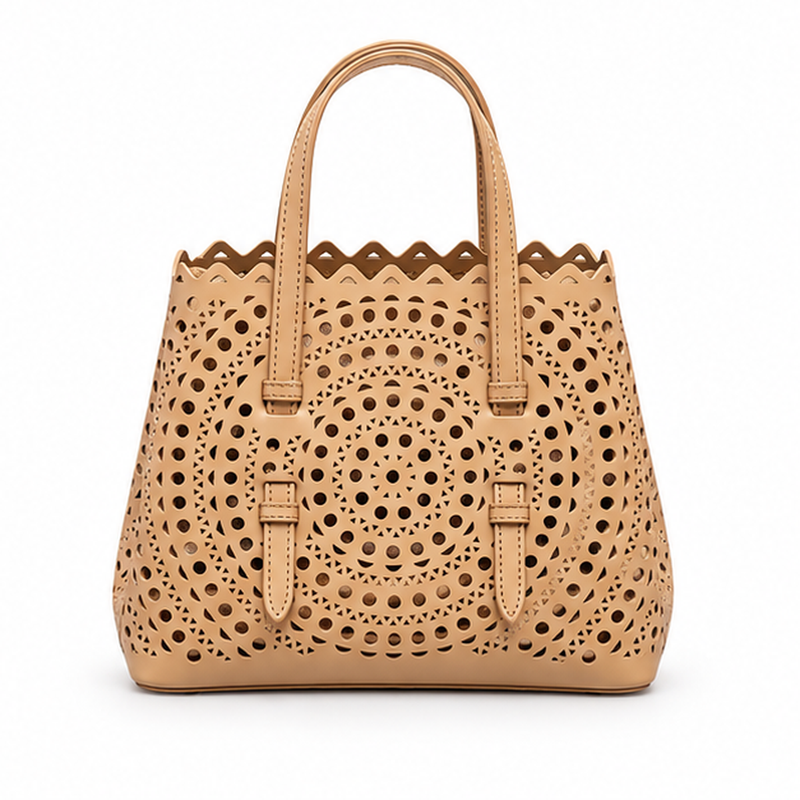 Elegant Laser Cut Tote Handbag Set-2