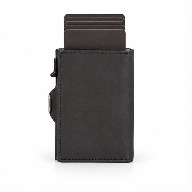 Slim RFID Pop-Up Leather Card Wallet-2