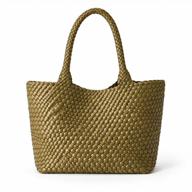 Olive Woven Everyday Carry Tote Bag-2