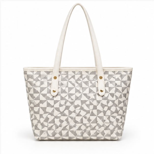 Elegant Geometric Pattern Everyday Shoulder Tote-2