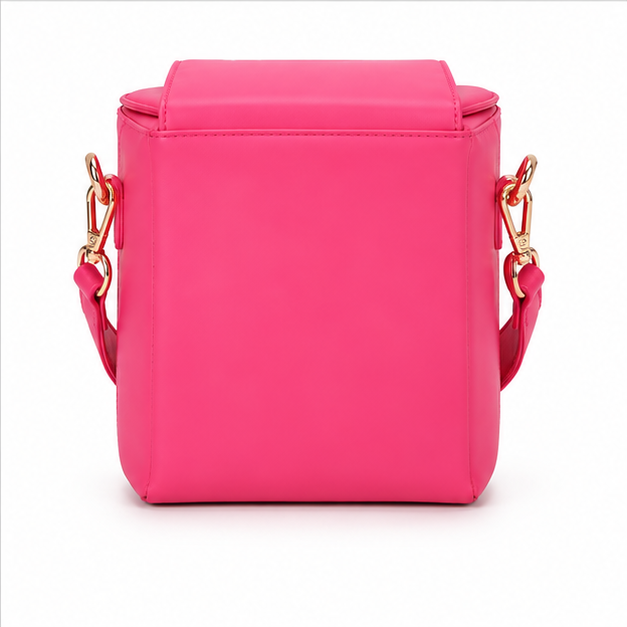 Pink Pagoda Print Box Shoulder Bag-3