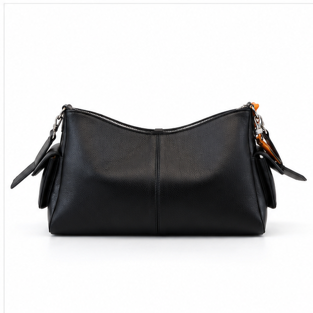 Black Chain Detail Shoulder Bag Handbag